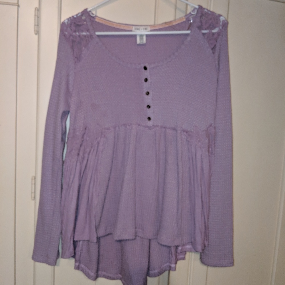 Long Sleeve Purple Top